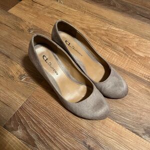Chinese Laundry Tan Wedge Heels